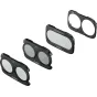 SmallRig 6477 Split Filter Kit for DJI Osmo Pocket 4P featuring CPL, VND1-5, and 1/4 Black Mist filters, highlighting dual-mount design and optical glass for cinematic light control.