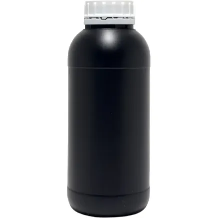 Black HDPE Bottle 1 Litre with Screw Cap