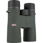 Kowa SV III 8x42 Binoculars with olive-green rubberized body, black focus wheel, and protective lens caps for outdoor observation