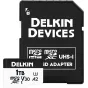 Delkin Devices 1TB microSDXC Trail Cam Hyperspeed R195/W160 V30 memory card with SD adapter for high-speed 4K video capture