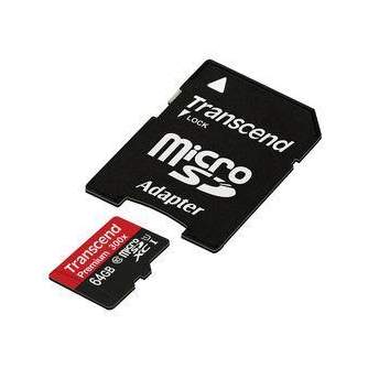 Memory Cards - TRANSCEND 64GB MICROSDXC CLASS 10 (U1) 400X (PREMI - quick order from manufacturer