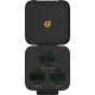 PolarPro Insta360 Luna Ultra VYBE kolekcija: Portra, CineGold un CineBlack filtrus melnā kastē ar dzelteno logotipu
