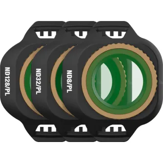 Набор ND/PL фильтров PolarPro Mini 5 Pro Vivid Collection с защитным кейсом, включает ND8, ND32 и ND128 фильтры для уменьшения бликов и улучшения цвета в аэрофотосъемке.