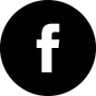 Черный логотип Facebook с белой буквой 'f' на простом фоне