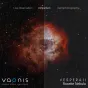 Split-screen comparison of the Vaonis Vespera II telescope's live observation and astrophotography capabilities, featuring a starry night sky with the Rosette Nebula on the right and a live view on the left.