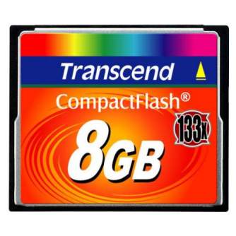 Atmiņas kartes - TRANSCEND CF 133X 8GB - perc šodien veikalā un ar piegādi