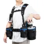 JJC GB PRO1 Photography Belt & Harness System with adjustable waist belt, reflective safety stripes, and lens pouches for JJC DLP and Lowepro accessories.