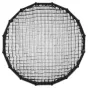 Godox QR P90T honeycomb grid, top view, black honeycomb pattern on white interior, circular softbox accessory for precise light control