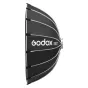 GODOX Multifunctional Softbox S85T with Bowens mount, featuring a black umbrella-style design with white stripes for soft, even lighting in photography and videography.