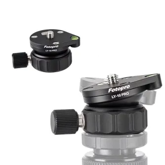 Fotopro LY-10 Pro Leveling Base with ±10° tilt, 3kg load capacity, and smooth 360° rotation for tripod compatibility