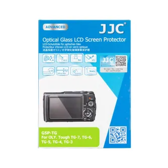 JJC GSP TG Оптический стеклянный защитник для OM System TG 7 - Ультратонкий защитный экран с 95% пропусканием света и УФ-защитой с статической адгезией