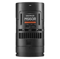 Close-up of the rear panel of Godox KNOWLED MS60R K4 RGB LED 4 Light Kit featuring a USB-C port and ventilation grilles.Close-up of the rear panel of Godox KNOWLED MS60R K4 RGB LED 4 Light Kit featuring a USB-C port and ventilation grilles.