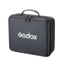 Godox CB141 Carry Bag for ML100BI/ML100R - black rectangular carry bag with textured surface, handle, and zipper with orange pull tabs.