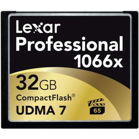 Карты памяти - LEXAR PRO CF 1066X UDMA 7 (VPG-65) R160 32GB - купить сегодня в магазине и с доставкой