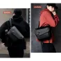 Сумка для фотоаппарата VSGO Black Snipe 6L с магнитной защелкой Fidlock, водонепроницаемым TPU слоем и двойной молнией для безопасного хранения камеры и объективов.