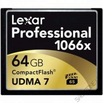 Atmiņas kartes - LEXAR PRO CF 1066X UDMA 7 (VPG-65) R160 64GB - ātri pasūtīt no ražotāja