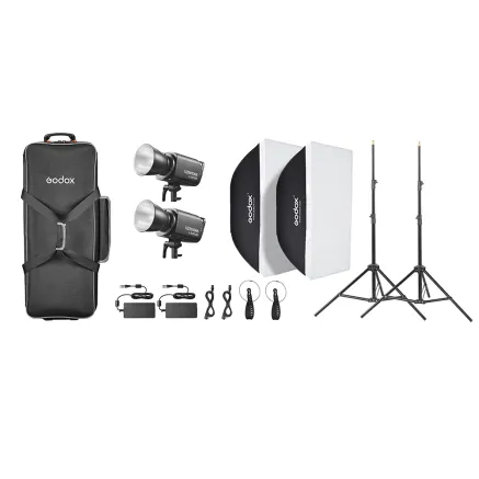 Godox Litemons LA300Bi Bi-Color LED Video Light 2-Light Kit (Black)
