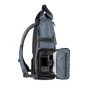 Wandrd PRVKE 31L Pro Photography Bundle V4 with open side compartment revealing a black camera body