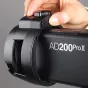 SMDV S2 Adapter Speedbox Flip for EL 5, F60RM2, H200R, and AD200Pro II - secure attachment with locking mechanism