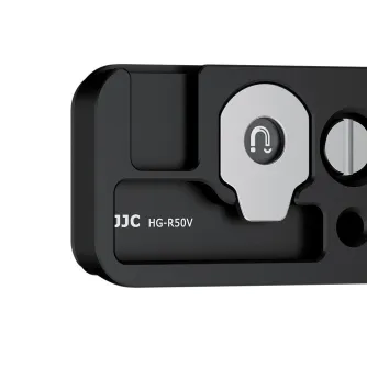 JJC HG-R50V Black Camera Hand Grip for Canon EOS R50 V с текстурированной силиконовой поверхностью и креплением для вспышки