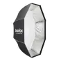 GODOX UL BOX Octa 180 multifunctional softbox with a reflective silver interior and black edges, designed for professional photography.