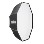 GODOX UL BOX Octa 180 multifunctional softbox with a black exterior and white interior, featuring the GODOX logo, designed for professional photography.