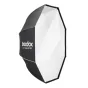 GODOX UL BOX Octa 180 multifunctional softbox with black exterior and white interior, featuring collapsible frame and GODOX logo.