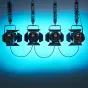 Godox F7 300R Full Color LED Fresnel Light with adjustable beam angle and barn doors, showcasing front-facing design and connectivity ports