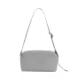 Light gray URTH Dolomite 5.1L camera sling bag with adjustable strap, front view, closed, featuring weatherproof recycled nylon, YKK zippers, and embossed brand logo.