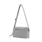 URTH Dolomite 5.1L camera sling bag in stone gray made of weatherproof recycled nylon, featuring adjustable YKK zippers and a removable strap, displayed closed against a white background