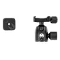 Compact magnesium alloy ball head with Arca Swiss quick release for lightweight cameras