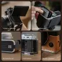 Кожаный чехол PGYTECH для Fujifilm X M5 - Clay Brown, артикуляция экрана, замена батареи, использование микрофона, передача данных, работа с кнопками