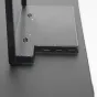 Feelworld TPM215 21.5" monitor rear panel with carbon‑fiber texture, gold screws and Mini HDMI plus dual USB‑C ports, showcasing its connectivity options.