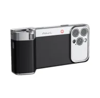 PGYTECH Retrova Grip Kit for iPhone 16 Pro Max featuring a vintage design, tactile controls, and a triple camera setup.PGYTECH Retrova Grip Kit for iPhone 16 Pro Max featuring a vintage design, tactile controls, and a triple camera setup.