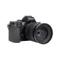 JJC LH HN43 винтовой объективный колпак для объектива Nikon Z DX 35mm f/1.7, черный алюминий с антиотражающим покрытием, установлен на корпус камеры Nikon Z DX