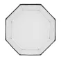 Godox EazyFlow Foldable Octa 60 Bowens Softbox, open octagonal shape with white diffusion panel, black frame, reflective silver interior, and included fabric grid, ready for quick studio lighting setup