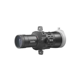 Godox FP R 50° Round Head Flash Projector with 50° beam angle and gobo set for directional lighting