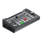 Feelworld L3 PRO Video Switcher featuring 9+1 inputs, T Bar control, and PTZ camera support for live streaming and recording.