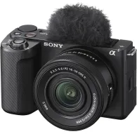 Sony ZV-E10 беззеркальная камера с объективом 16-50mm OSS II, направленным 3-капсульным микрофоном с ветрозащитой, текстурированной ручкой, поворотным ЖК-экраном и красным индикатором записи для видеоблогинга и создания контентаSony ZV-E10 беззеркальная камера с объективом 16-50mm OSS II, направленным 3-капсульным микрофоном с ветрозащитой, текстурированной ручкой, поворотным ЖК-экраном и красным индикатором записи для видеоблогинга и создания контента