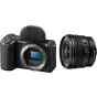 Sony ZV-E10 mirrorless camera with 16-50mm OSS II lens and directional microphone for vlogging and content creation