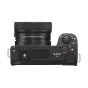 Sony ZV-E10 mirrorless camera with 16-50mm OSS II lens, directional 3-capsule microphone, and vari-angle LCD screen for vlogging and content creation