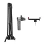 Puluz desk stand tripod with spring suspension, adjustable height and angle, and tablet holder with red rubber pads for devices up to 11 inches