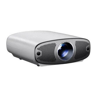 BlitzWolf BW-V11 projector with 1100 ANSI lumens, Full HD 1080P resolution, Dolby Vision, HDR10, Google TV, 20W surround sound, and 200-inch max screen size
