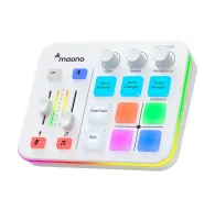 Profesionālā Maono G1 Neo skaņas karte ar RGB apgaismojumu, XLR ieeju un Bluetooth savienojamību straumēšanai un ierakstīšanaiProfesionālā Maono G1 Neo skaņas karte ar RGB apgaismojumu, XLR ieeju un Bluetooth savienojamību straumēšanai un ierakstīšanai