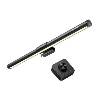 BlitzWolf BW-CML5 monitor lamp with remote control, adjustable color temperature, and glare reduction for ergonomic workspace lighting