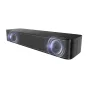 Ultimea Ultima Poseidon M20 Soundbar featuring a sleek design, built-in subwoofers with blue light effects, and top control buttons for enhanced audio experience.