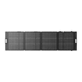 EcoFlow 220W portable solar panel featuring a foldable design, high-efficiency TOPCon cells, and an XT60 connector for outdoor charging.