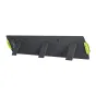 FOSSIBOT SP200 200W black foldable solar panel back side with green carrying handles and integrated mounting brackets