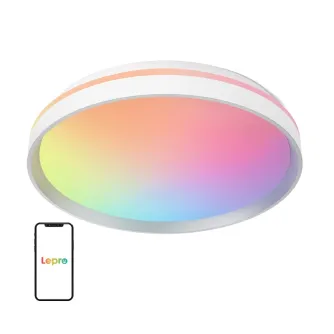 Smart ceiling light with gradient color display and Lepro app control