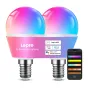 LEPRO BP1-2 E14 LED Bulb with Bluetooth and Wi-Fi, 470 lm, 2-pack